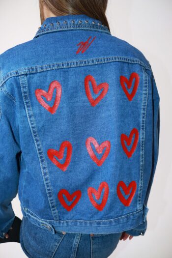Red Heart Denim Jacket