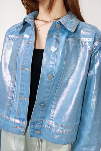 Silver Foil Denim Jacket