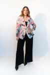 White Graffiti Lettering Blazer