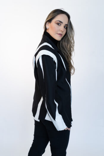 Two-Tone Oversized Blazer