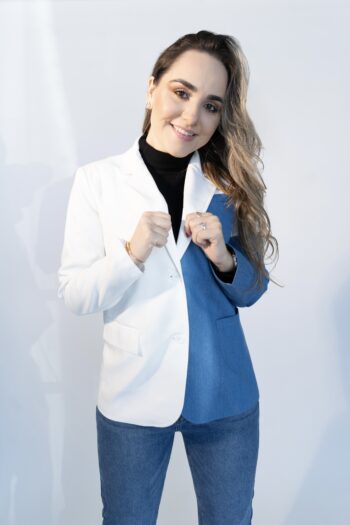 White Blazer, Blue Denim