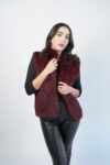 Burgundy Rabbit Vest