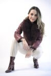 Burgundy Shearling Leather Jacket