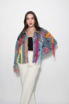 Colorful Fringe Denim Jacket