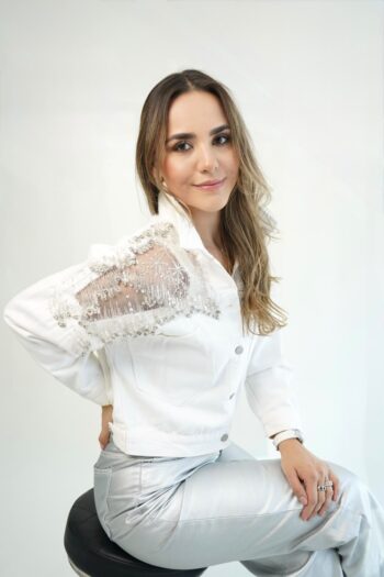 Silver Embellished White