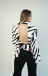 The Backless Zebra-Print Blazer