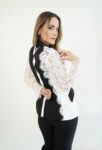 The Tailored Lace-Panel Blazer